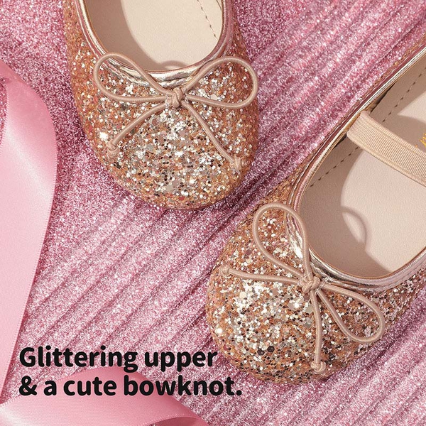 Girl's Ballerina Flat Shoes - CHAMPAGNE - 2